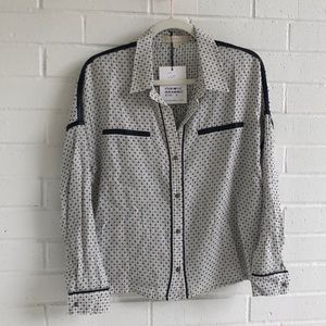 Black And White Button Down